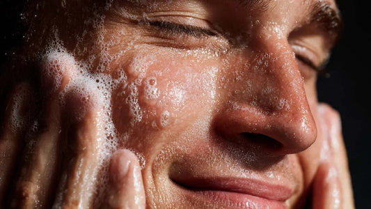 Mann mit frischer, tiefenreiner Männerhaut durch Pentavitin-Hydration